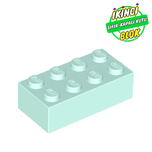 LEGO® 2 x 4 Tuğla Açık Aqua Sıfır