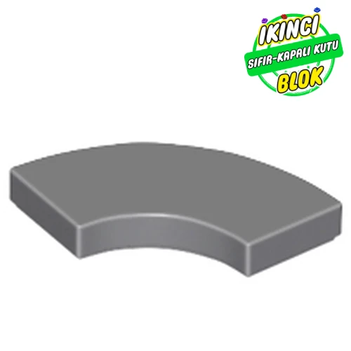 LEGO® Tile 2 x 2 Curved, Macaroni Koyu Mavimsi Gri Sıfır