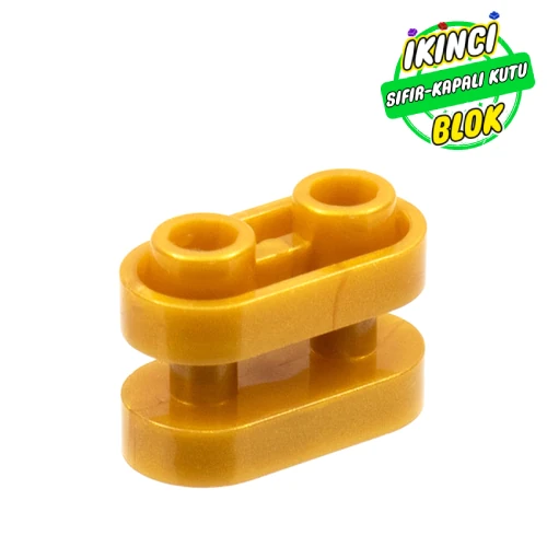 LEGO® Brick Special 1 x 2 Rounded with Center Bars İnci Altın Sıfır