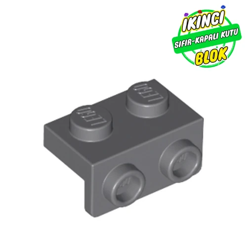 LEGO® Bracket 1 x 2 - 1 x 2 Koyu Mavimsi Gri Sıfır