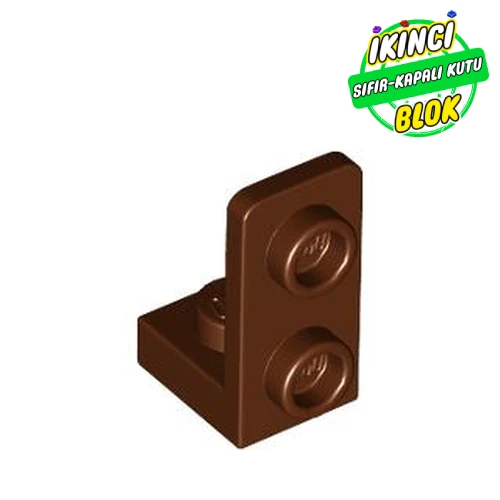 LEGO® Bracket 1 x 1 - 1 x 2 Inverted Kırmızımsı Kahverengi Sıfır