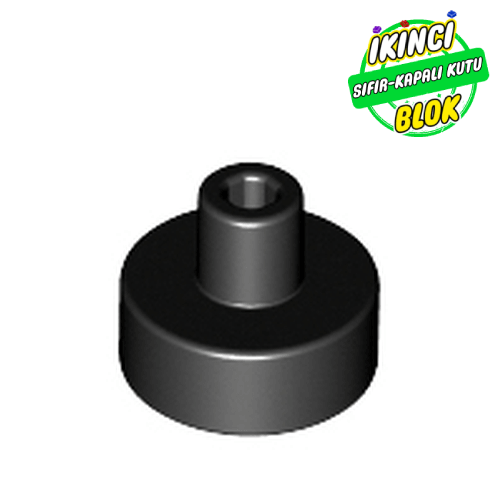 LEGO® 1 x 1 Bar ve Pim Tutuculu Kavisli Plaka Siyah Sıfır