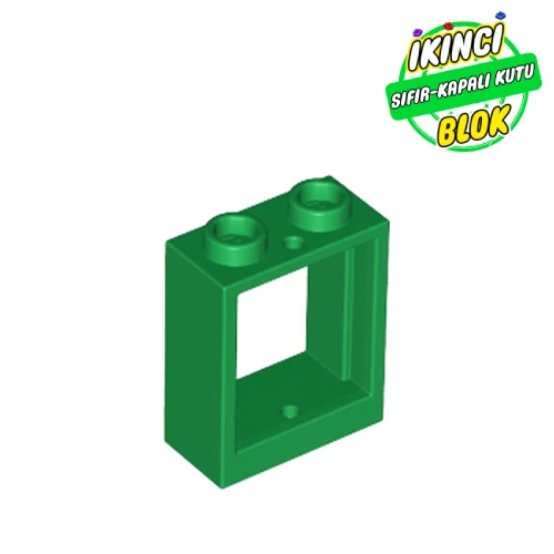 LEGO® Window 1 x 2 x 2 Flat Front Yeşil Sıfır