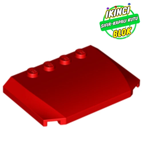 LEGO® 4 x 6 x 2/3 Kaput Kırmızı Sıfır