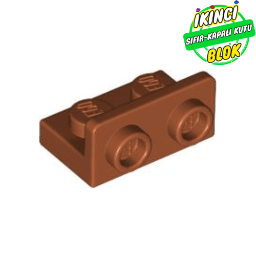 LEGO® 1 x 2 ve 1 x 2 Ters Braket Koyu Turuncu Sıfır