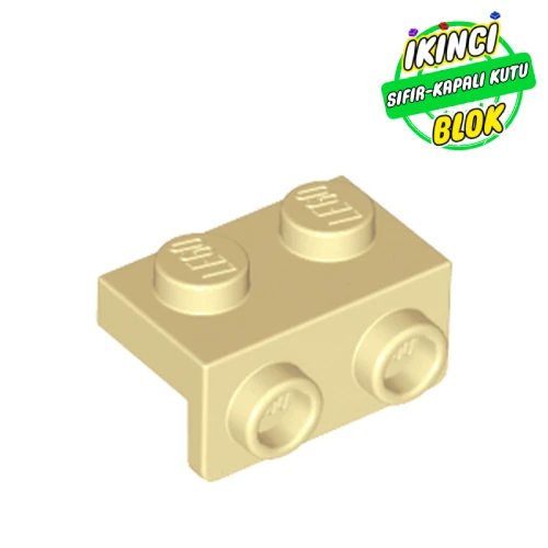 LEGO® 1 x 2 ve 1 x 2 Braket Bej Sıfır