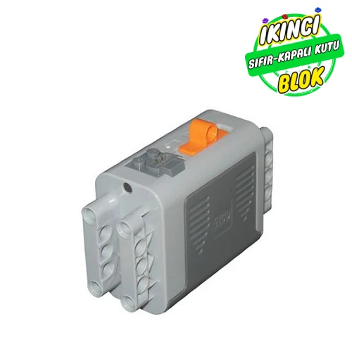LEGO® 9V 4 x 11 x 7 Turuncu Switchli Pil Kutusu Açık Mavimsi Gri Sıfır