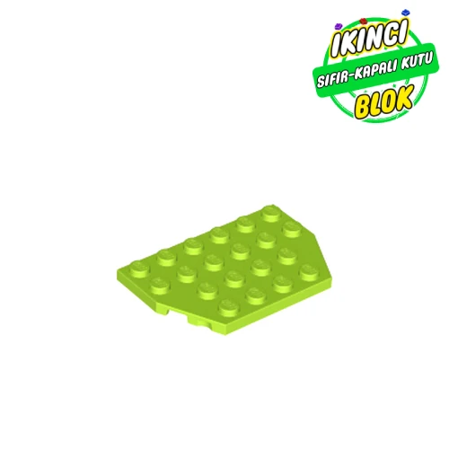 LEGO® Wedge Plate 4 x 6 Cut Corners Limon Yeşili Sıfır