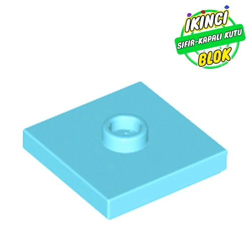 LEGO® Plate Special 2 x 2 with Groove and Center Stud (Jumper) Orta Azur Sıfır