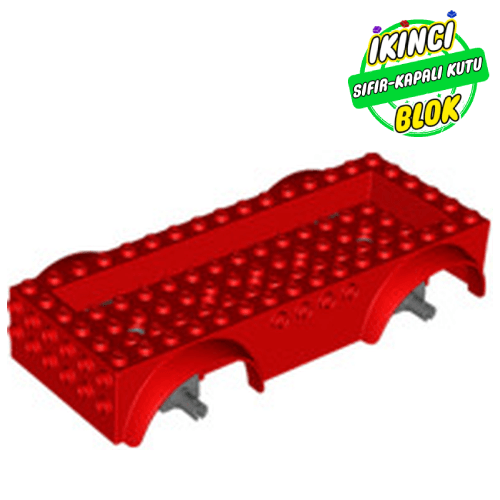 LEGO® 8 x 16 x 2 1/2 ve 4 x 14 5 Delikli Araç Gövdesi Kırmızı Sıfır
