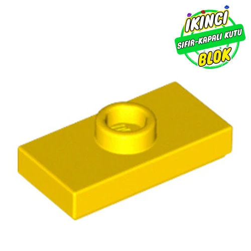 LEGO® Plate Special 1 x 2 with 1 Stud with Groove and Inside Stud Holder (Jumper) Sarı Sıfır