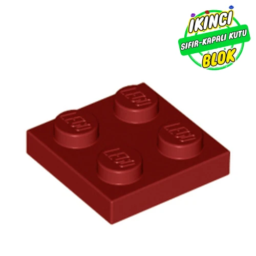 LEGO® Plate 2 x 2 Koyu Kırmızı Sıfır
