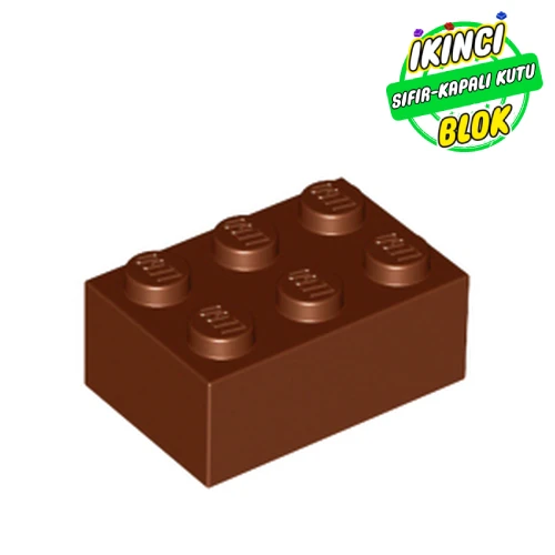 LEGO® Brick 2 x 3 Kırmızımsı Kahverengi Sıfır