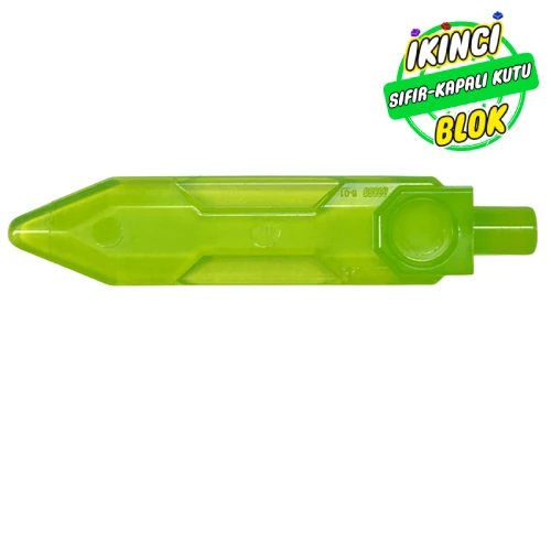 LEGO® Weapon Sword, Blade with Bar, Double Edge Şeffaf Parlak Yeşil Sıfır