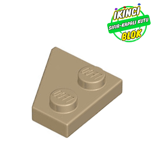 LEGO® 2 x 2 Sağ Köşe Plaka Koyu Bej Sıfır