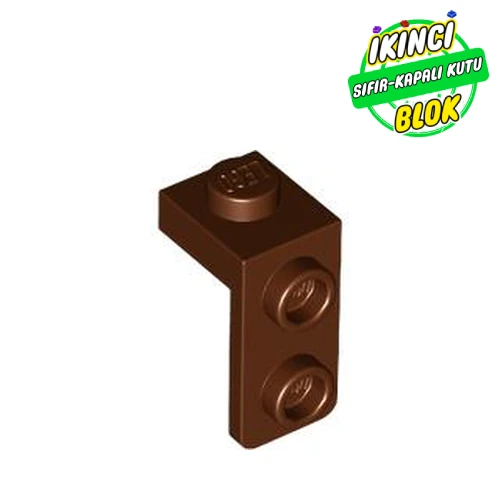 LEGO® Bracket 1 x 1 - 1 x 2 Kırmızımsı Kahverengi Sıfır