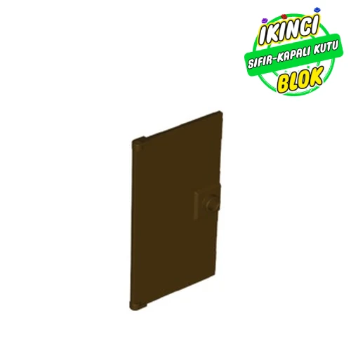 LEGO® Door 1 x 4 x 6 Smooth with Square Handle Plinth Koyu Kahverengi Sıfır