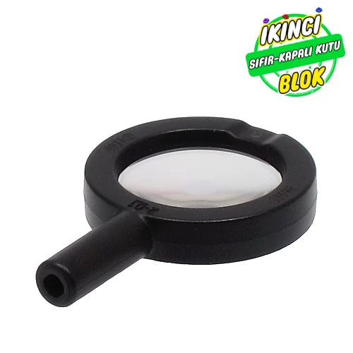 LEGO® Equipment Magnifying Glass with Thick Frame, Hollow Handle, Trans-Clear Lens Siyah Sıfır