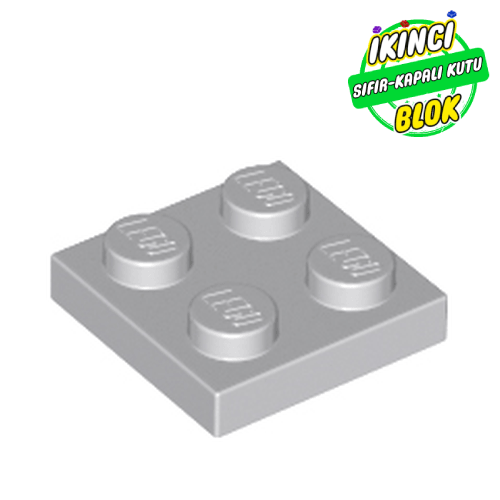 LEGO® 2 x 2 Plaka Açık Mavimsi Gri Sıfır