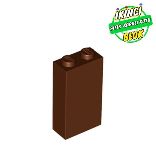 LEGO® Brick 1 x 2 x 3 with Bottom Stud Holder Kırmızımsı Kahverengi Sıfır