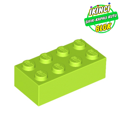 LEGO® 2 x 4 Tuğla Limon Yeşili Sıfır
