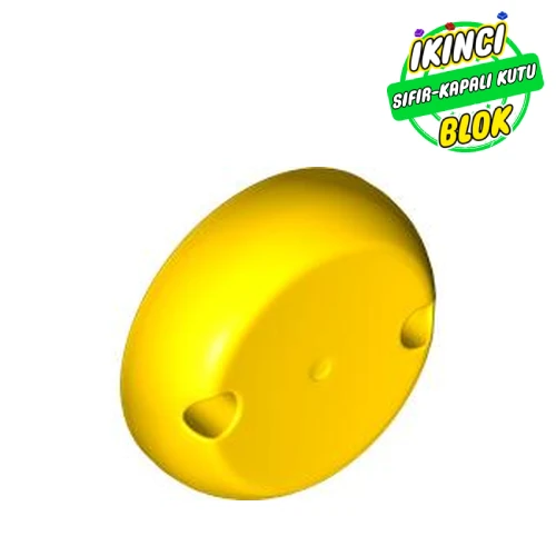 LEGO® Dome Hemisphere 7 x 7 with 2 Pin Holes [Plain] Sarı Sıfır