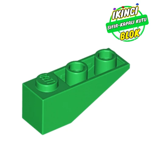 LEGO® Slope Inverted 34° 3 x 1 without Internal Stopper Yeşil Sıfır