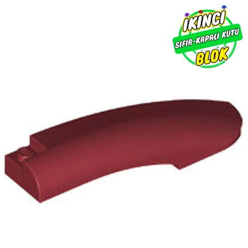 LEGO® Slope Curved 10 x 2 x 2 with Curved End Right Koyu Kırmızı Sıfır