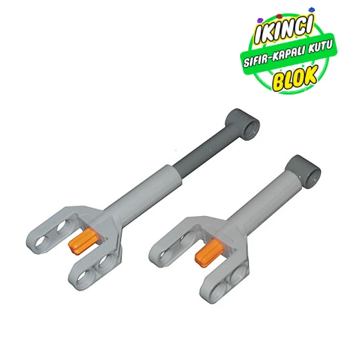 LEGO® Technic Linear Actuator Mini with Dark Bluish Gray Head and Orange Axle Açık Mavimsi Gri Sıfır
