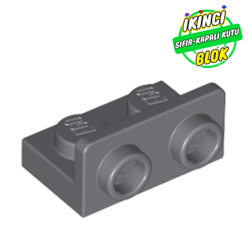 LEGO® 1 x 2 Braket Ters 1 x 2 Bağlantılı Koyu Mavimsi Gri Sıfır