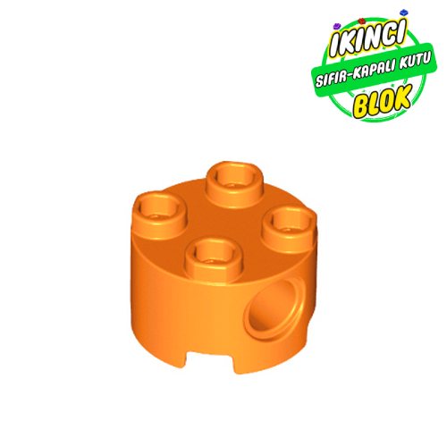 LEGO® 2 x 2 Kavisli Tuğla Pim Girişli Turuncu Sıfır