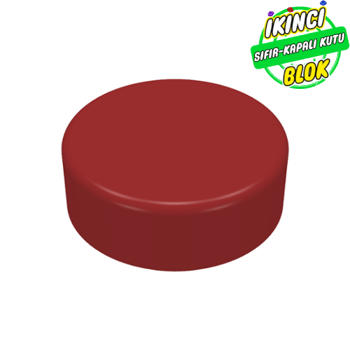 LEGO® 1 x 1 Daire Düz Plaka Koyu Kırmızı Sıfır