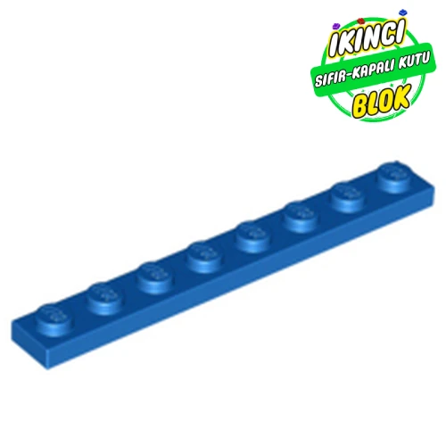 LEGO® Plate 1 x 8 Mavi Sıfır
