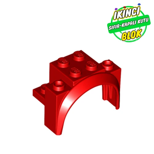 LEGO® Wheel Arch, Mudguard 4 x 2 1/2 x 2 1/3 Kırmızı Sıfır