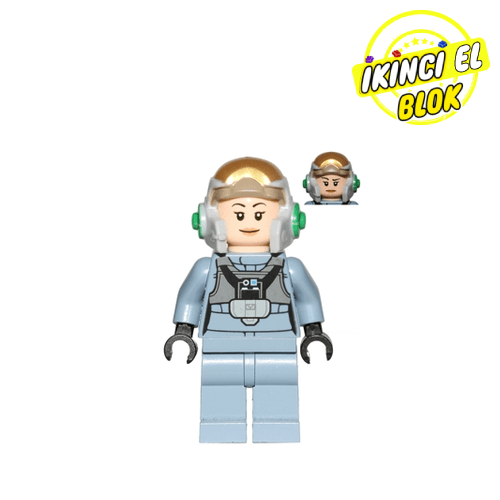 LEGO® Minifigür Rebel Pilot A-wing, Female, Sand Blue Uniform İkinci El