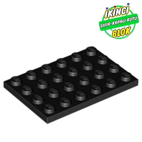LEGO® Plate 4 x 6 Siyah Sıfır