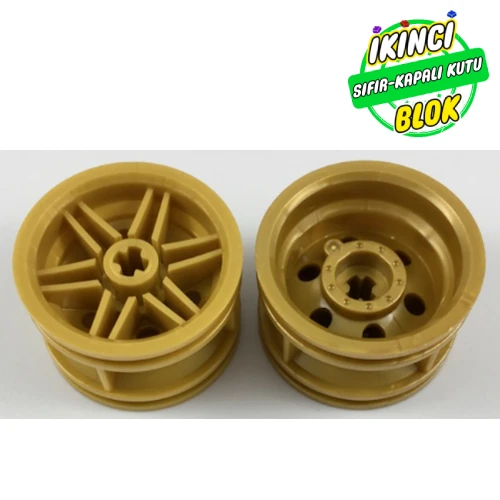 LEGO® 30.4mm x 20mm Pim Girişsiz Jant İnci Altın Sıfır