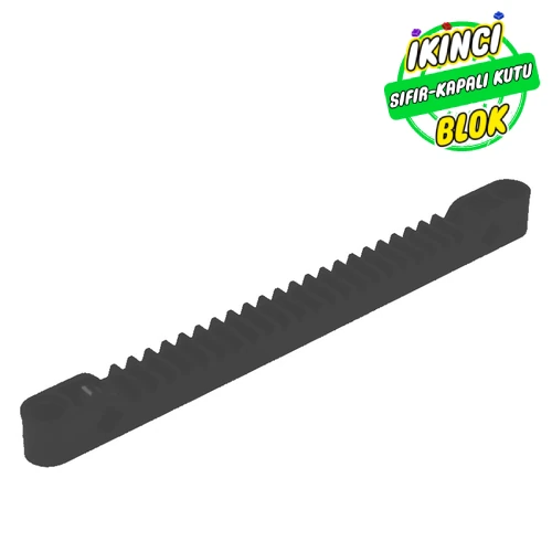 LEGO® 1 x 13 Aks Girişli Dişli Yolu Siyah Sıfır