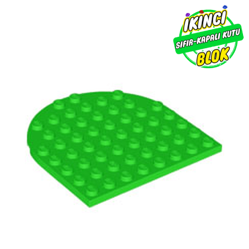 LEGO® 8 x 8 Kavisli Plaka Parlak yeşil Sıfır