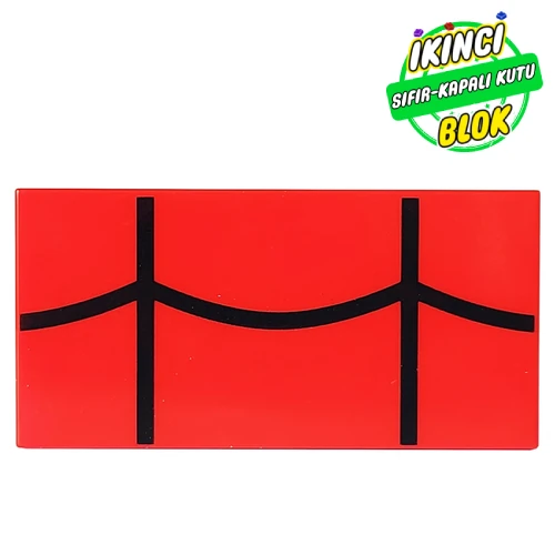 LEGO® Tile 2 x 4 with Black Spider Webs print Kırmızı Sıfır