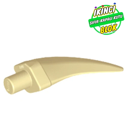 LEGO® Animal Body Part, Barb / Claw / Tooth / Talon / Horn, Medium Bej Sıfır