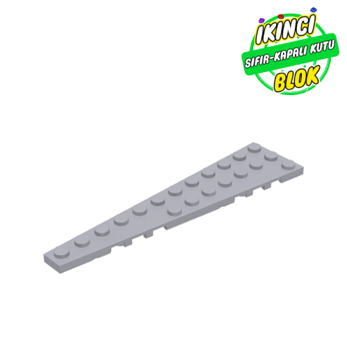 LEGO® 12 x 3 Sol Köşe Plaka Açık Mavimsi Gri Sıfır