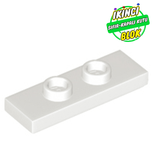LEGO® 1 x 3 Üst 2 Studlı Düz Plaka Beyaz Sıfır