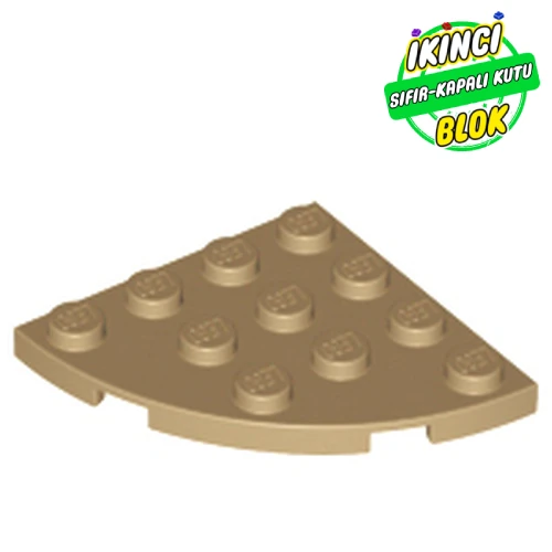 LEGO® Plate Round Corner 4 x 4 Koyu Bej Sıfır
