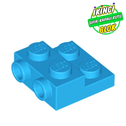 LEGO® Plate Special 2 x 2 x 2/3 with Two Studs On Side and Two Raised Koyu Azur Sıfır