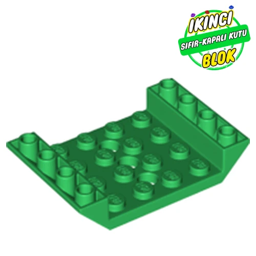LEGO® Slope Inverted 45° 6 x 4 Double with 4 x 4 Recessed and 3 Holes Yeşil Sıfır