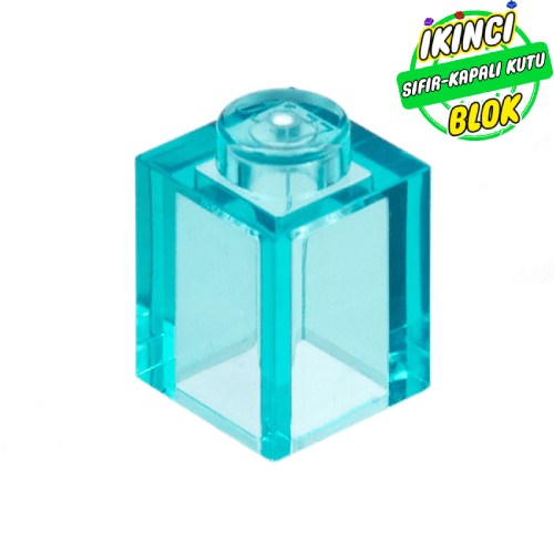 LEGO® 1 x 1 Tuğla Şeffaf Açık Mavi Sıfır