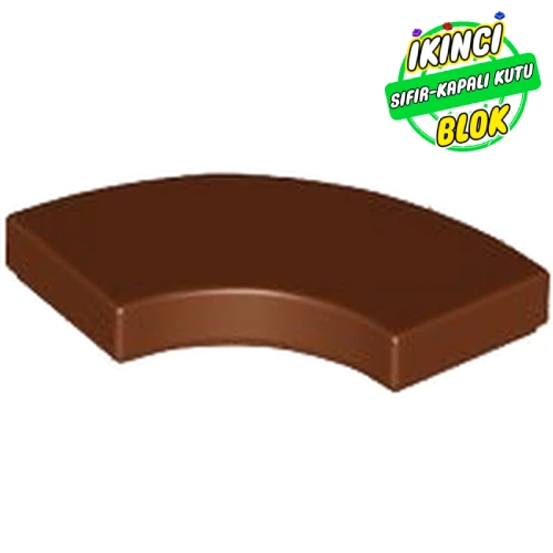 LEGO® Tile 2 x 2 Curved, Macaroni Kırmızımsı Kahverengi Sıfır