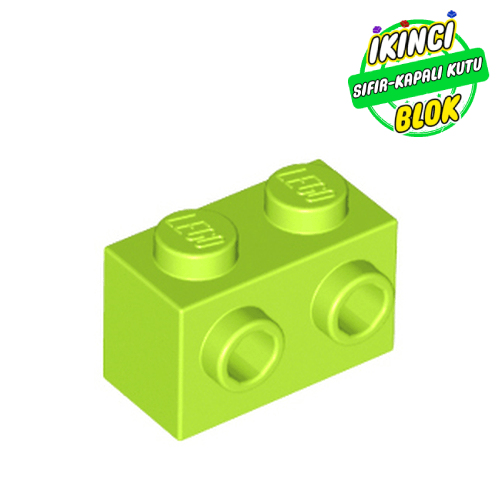 LEGO® 1 x 2 Tek Yön Studlı Modifiye Tuğla Limon Yeşili Sıfır