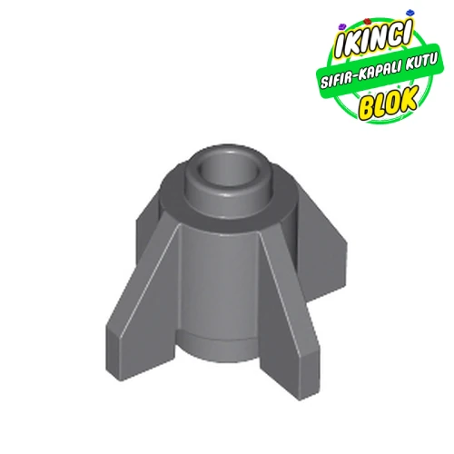LEGO® Brick Round 1 x 1 with Fins, Open Stud Koyu Mavimsi Gri Sıfır